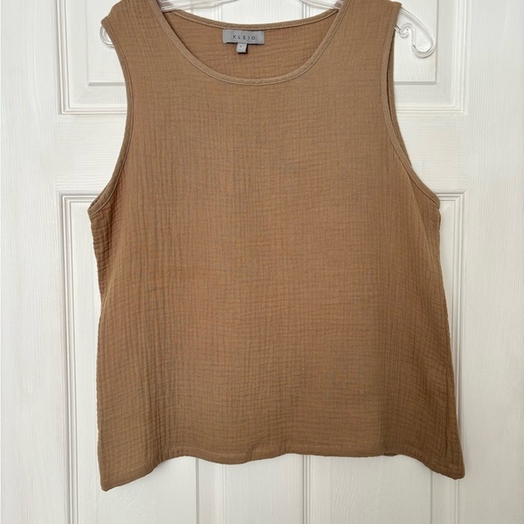 KLEIO Brown Cotton Gauze Tank - Picture 2 of 4